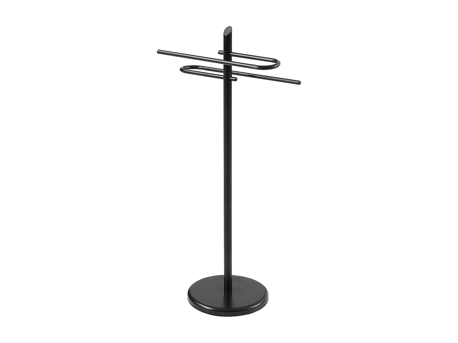 Porte-serviettes en métal noir - 2 portants - BENOSI