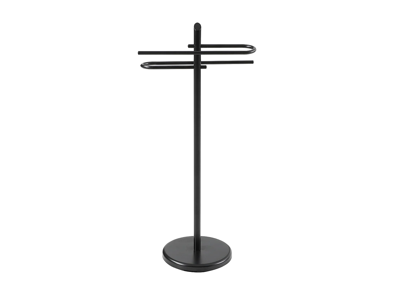 Porte-serviettes en métal noir - 2 portants - BENOSI