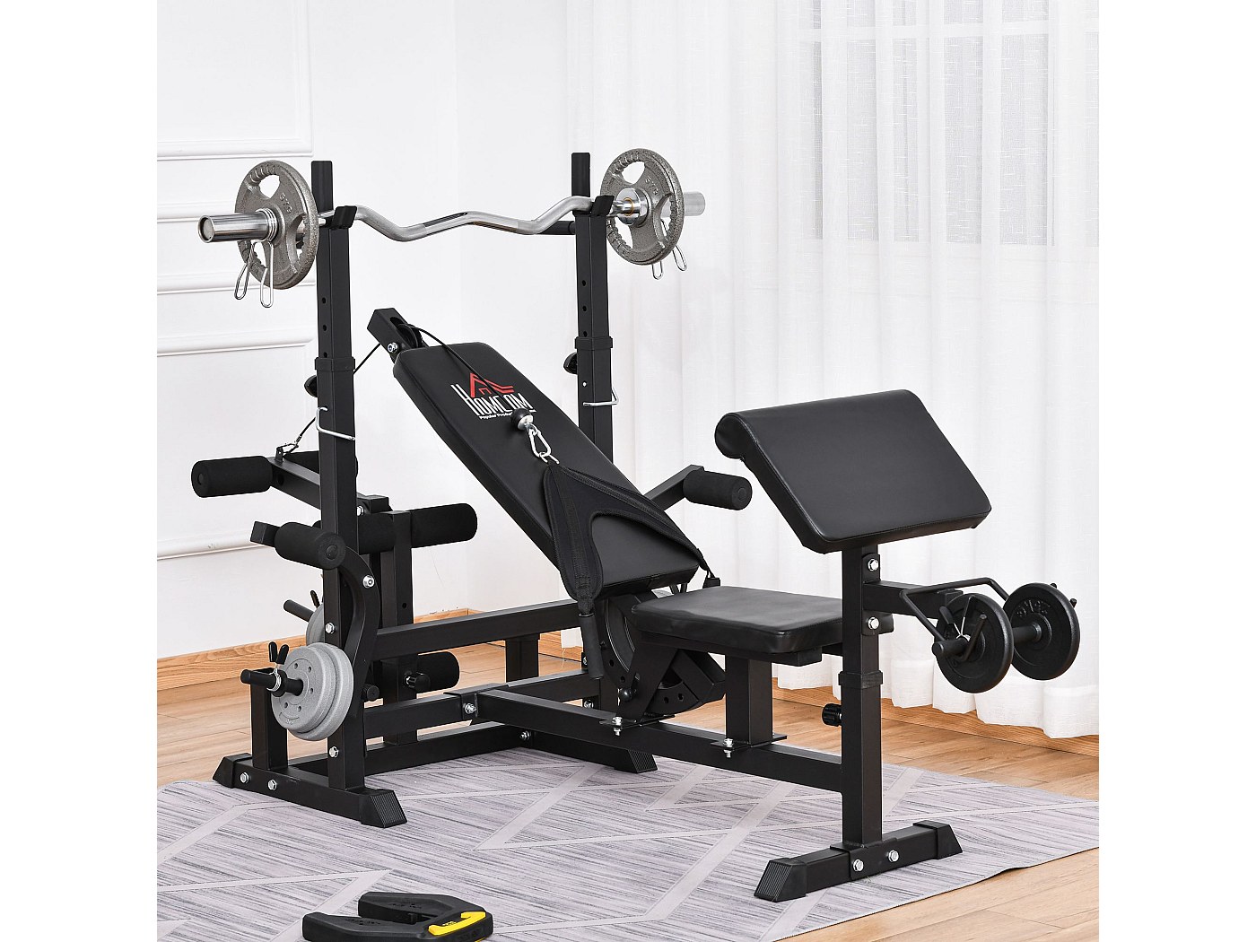 Banc de musculation multifonction réglable - pupitre à biceps, repose