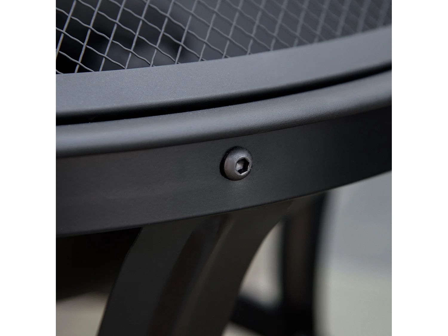 Brasero boule de feu cheminée foyer extérieur Ø 55 x 50H cm grille à charbon couvercle tisonnier acier noir