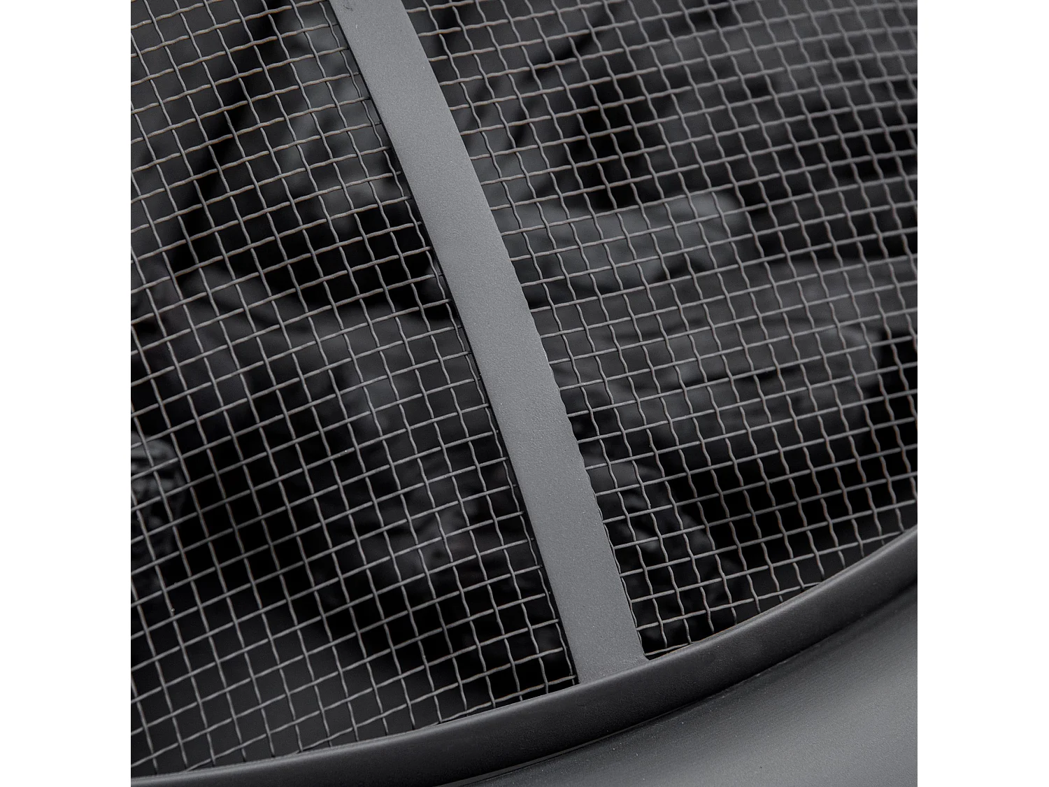 Brasero boule de feu cheminée foyer extérieur Ø 76 x 50H cm grille à charbon couvercle tisonnier housse métal noir bronze