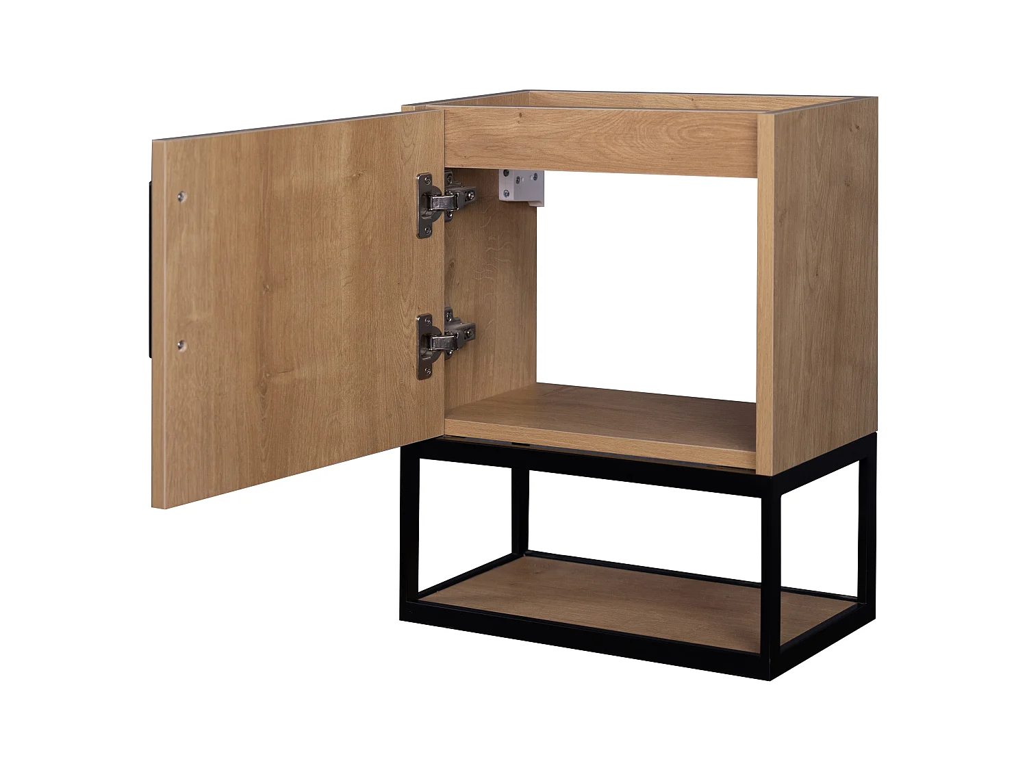 Mueble lavamanos flotante con estante - 40 cm - Color natural claro - LOPENA