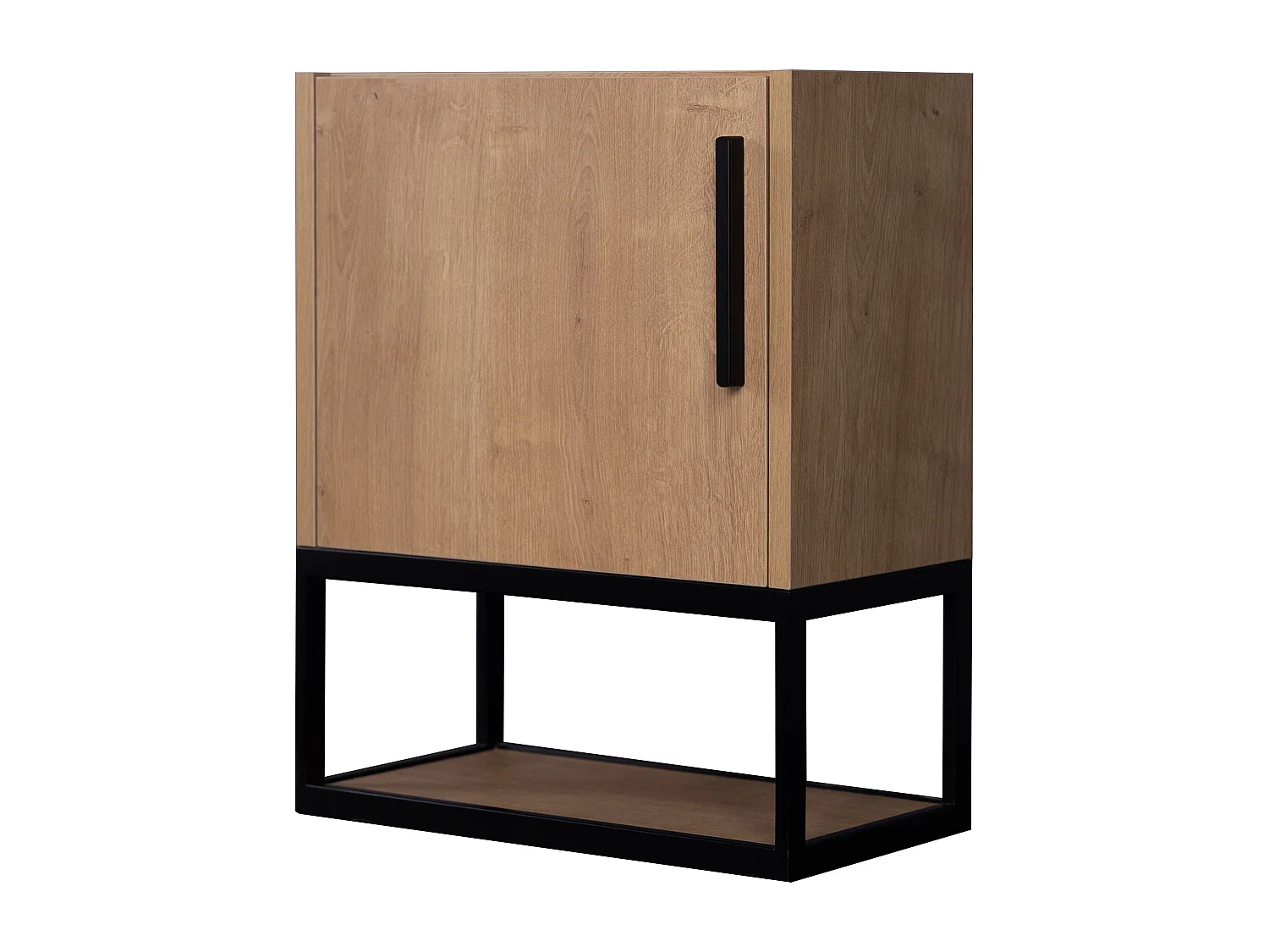 Mueble lavamanos flotante con estante - 40 cm - Color natural claro - LOPENA
