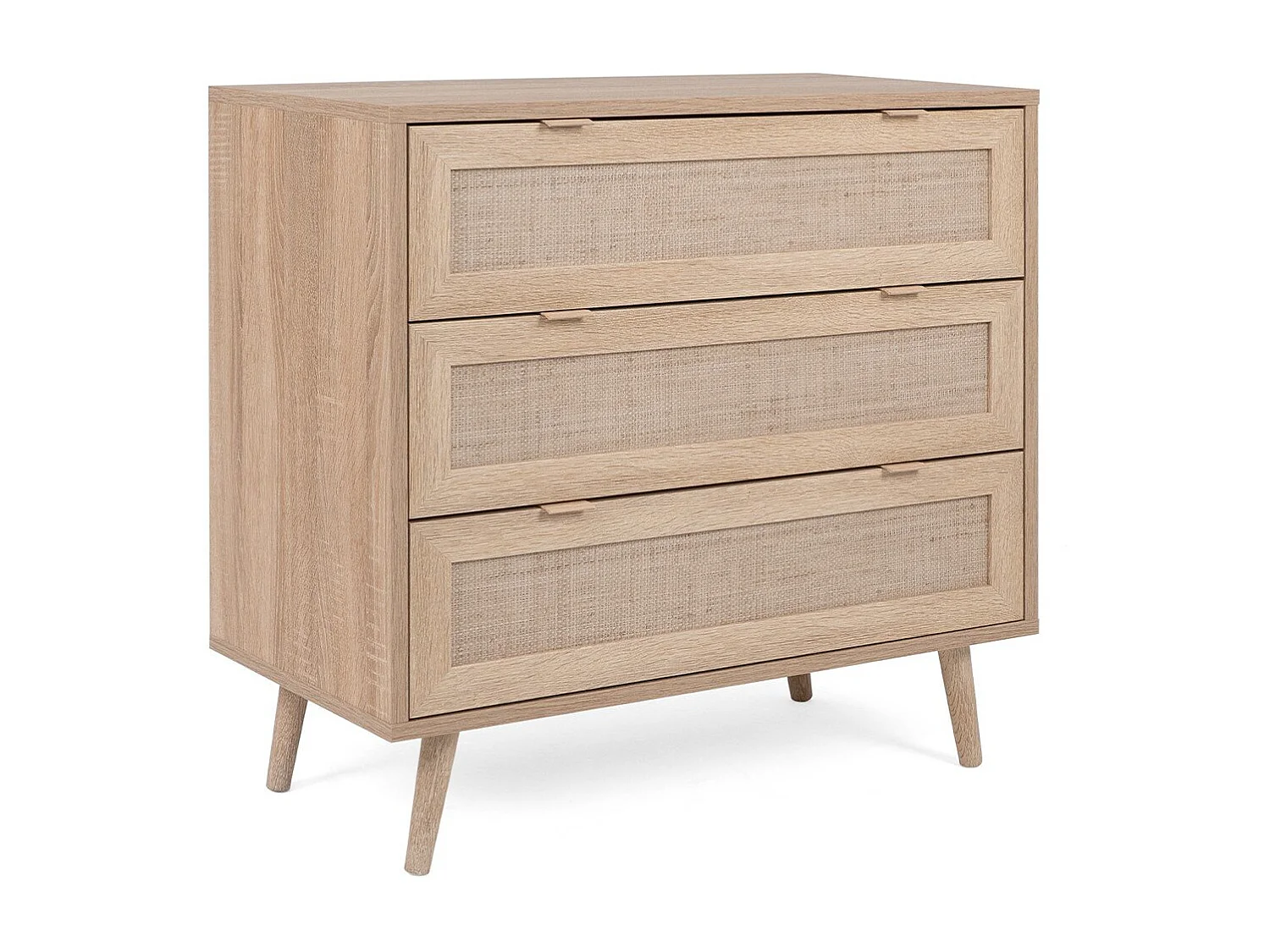 Ladekast Bali 03A sonoma eikenkleurig en rietprint