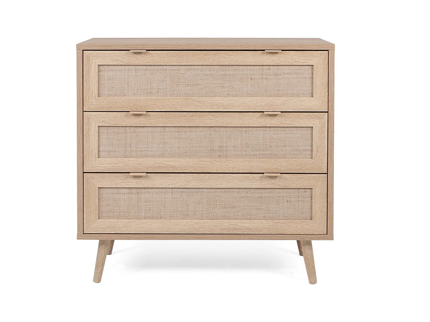 Commode 3 Tiroirs L80 cm - Impression Rotin - BALI