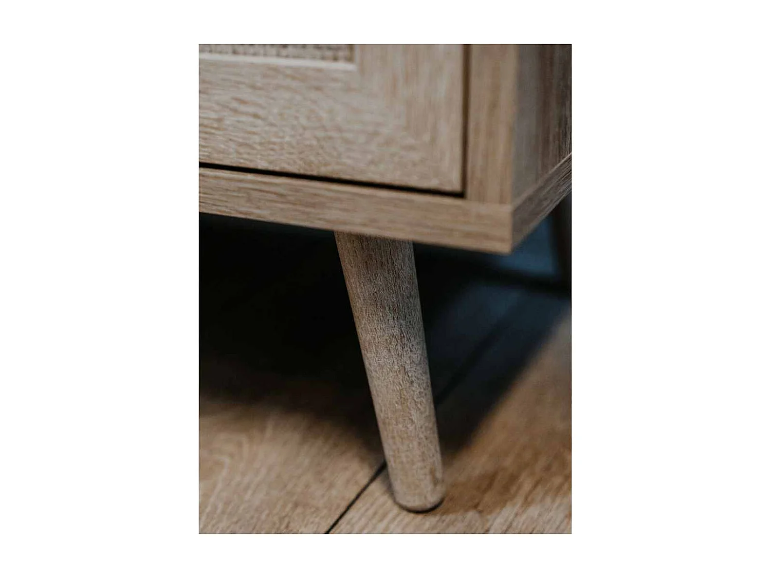 Ladekast Bali 03A sonoma eikenkleurig en rietprint