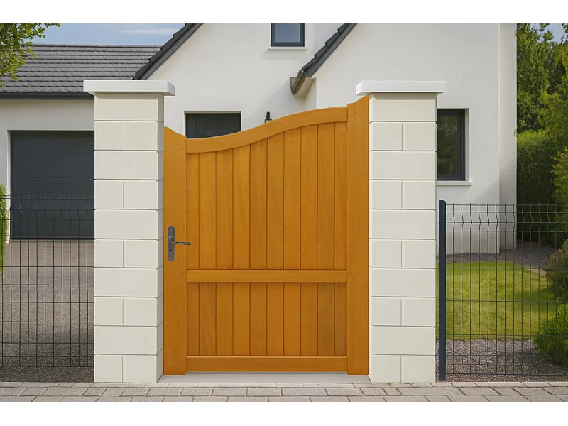 Portillon En Bois Plein L1m X H1,60/1,80 Gd Menuiseries