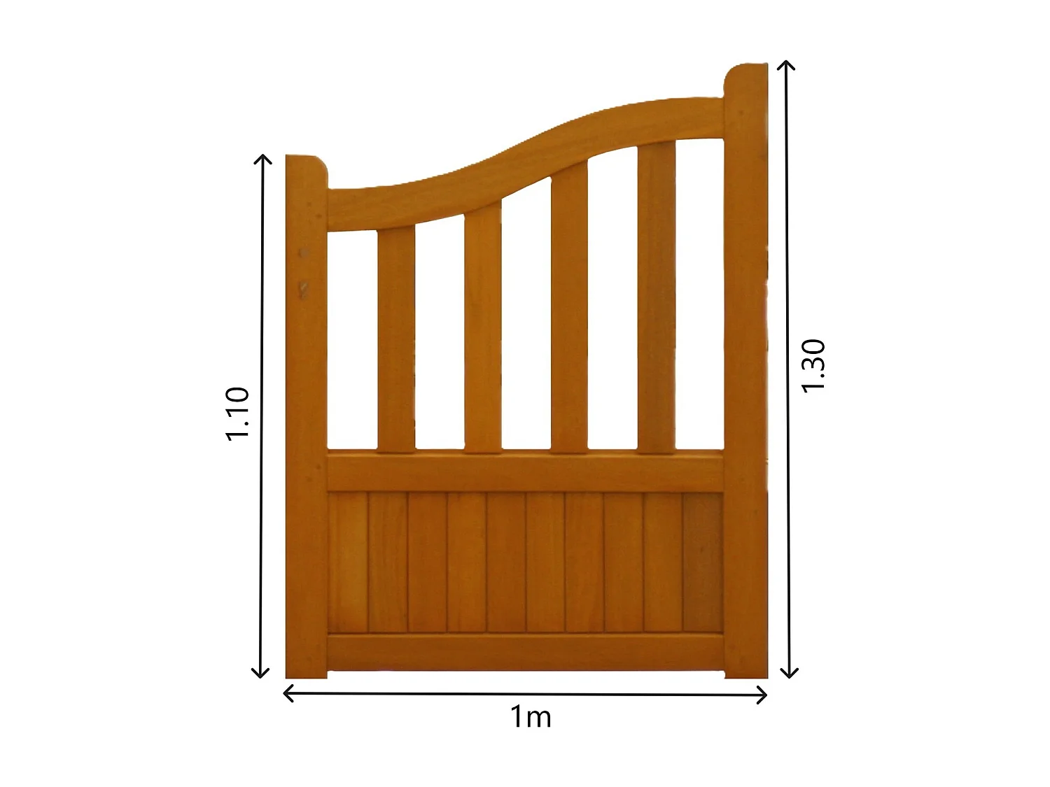 Puerta de madera 'Calada' Anchura 1 M Altura 1,10/1,30 sin manilla