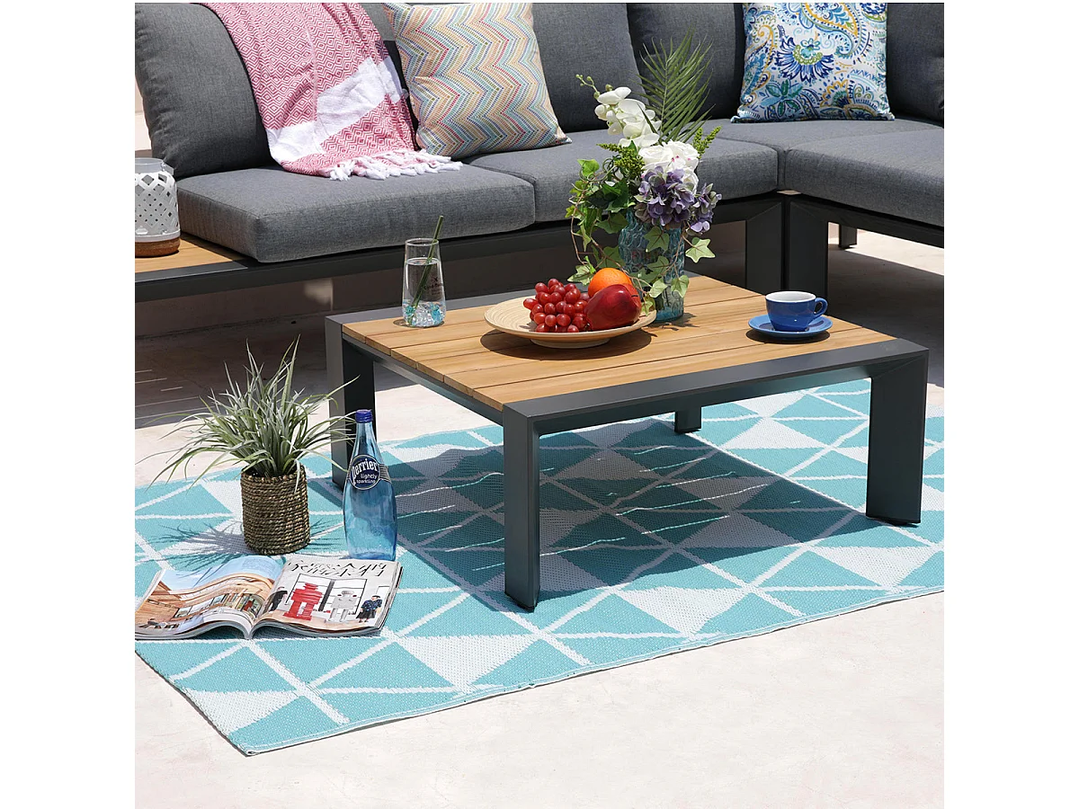 Tapis d'extérieur réversible GALAPAGOS Bleu  180x90cm