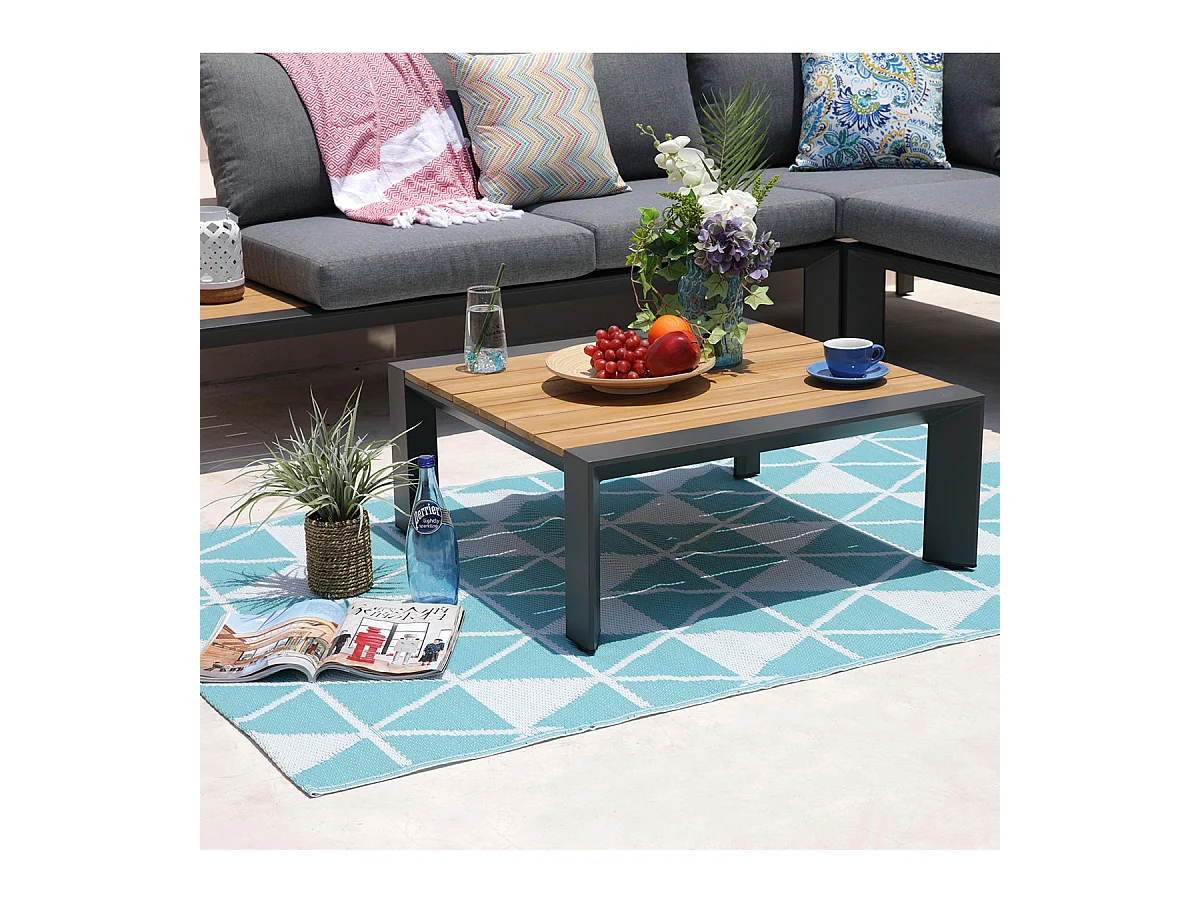 Tapis d'extérieur réversible GALAPAGOS Bleu  180x90cm