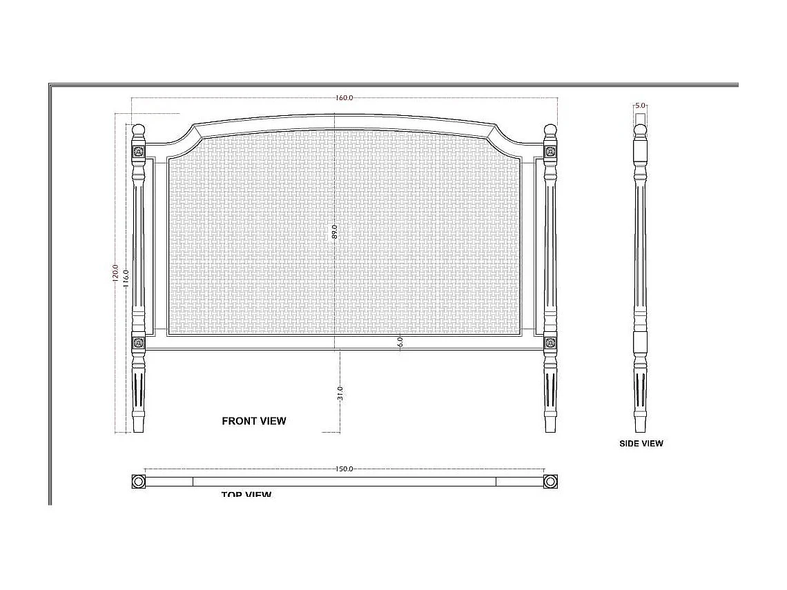 Tête de lit Helena 150 cm