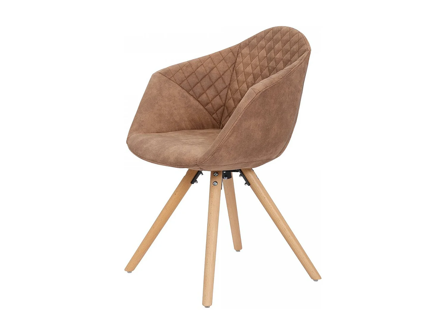 Fauteuil semi artisanal LOT DE 2 APA 55x59x82 brun