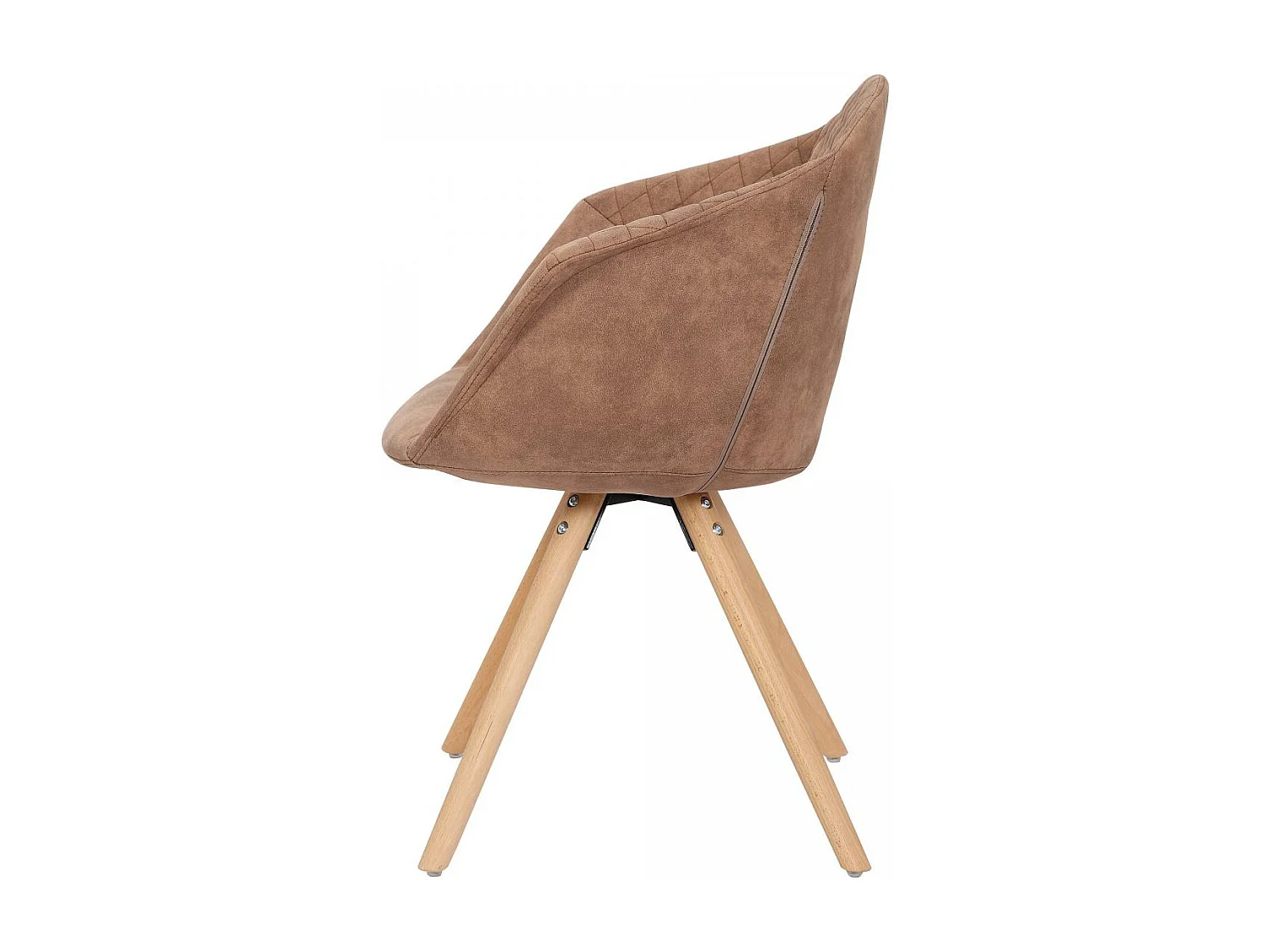 Fauteuil semi artisanal LOT DE 2 APA 55x59x82 brun