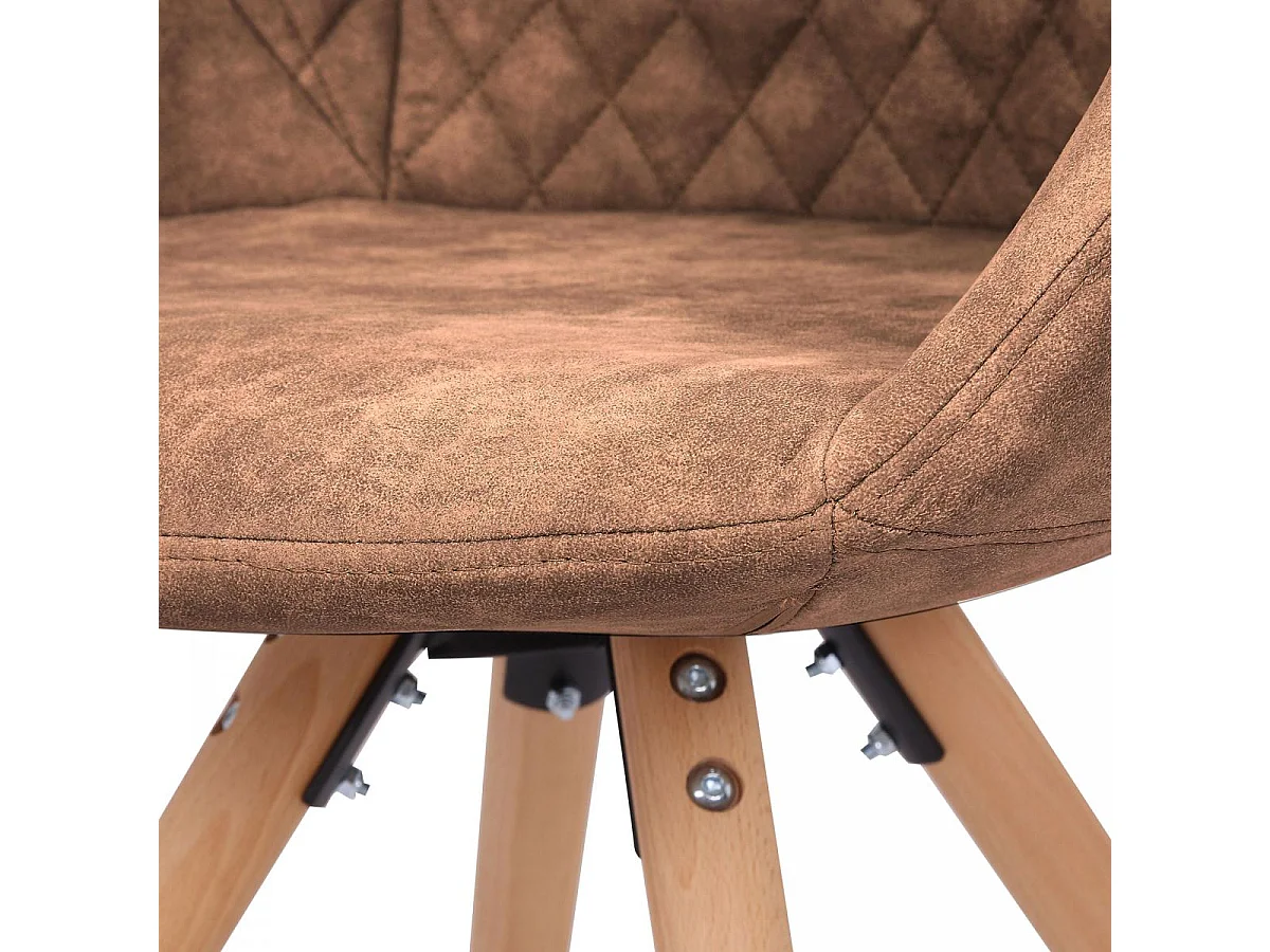 Fauteuil semi artisanal LOT DE 2 APA 55x59x82 brun