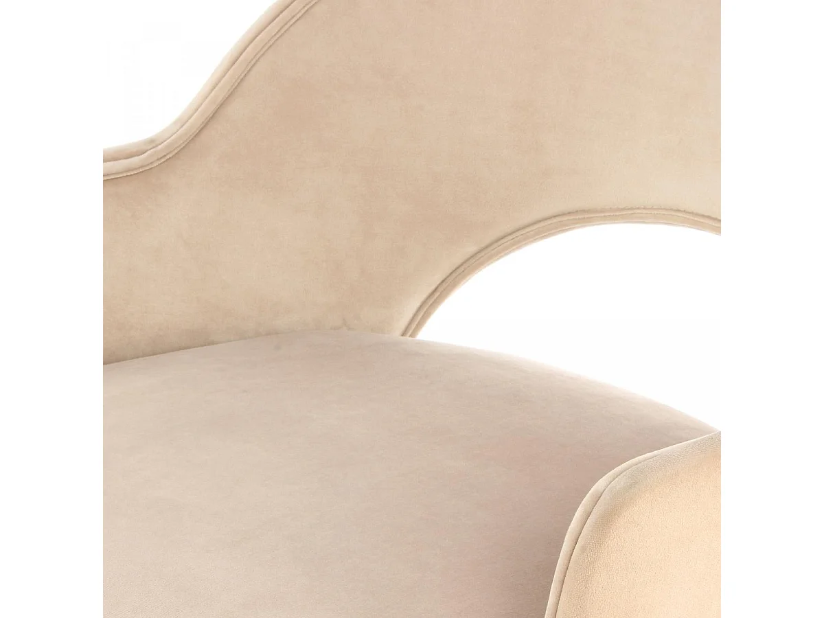 Fauteuil semi artisanal LOT DE 2 APE 58x55x77 champagne