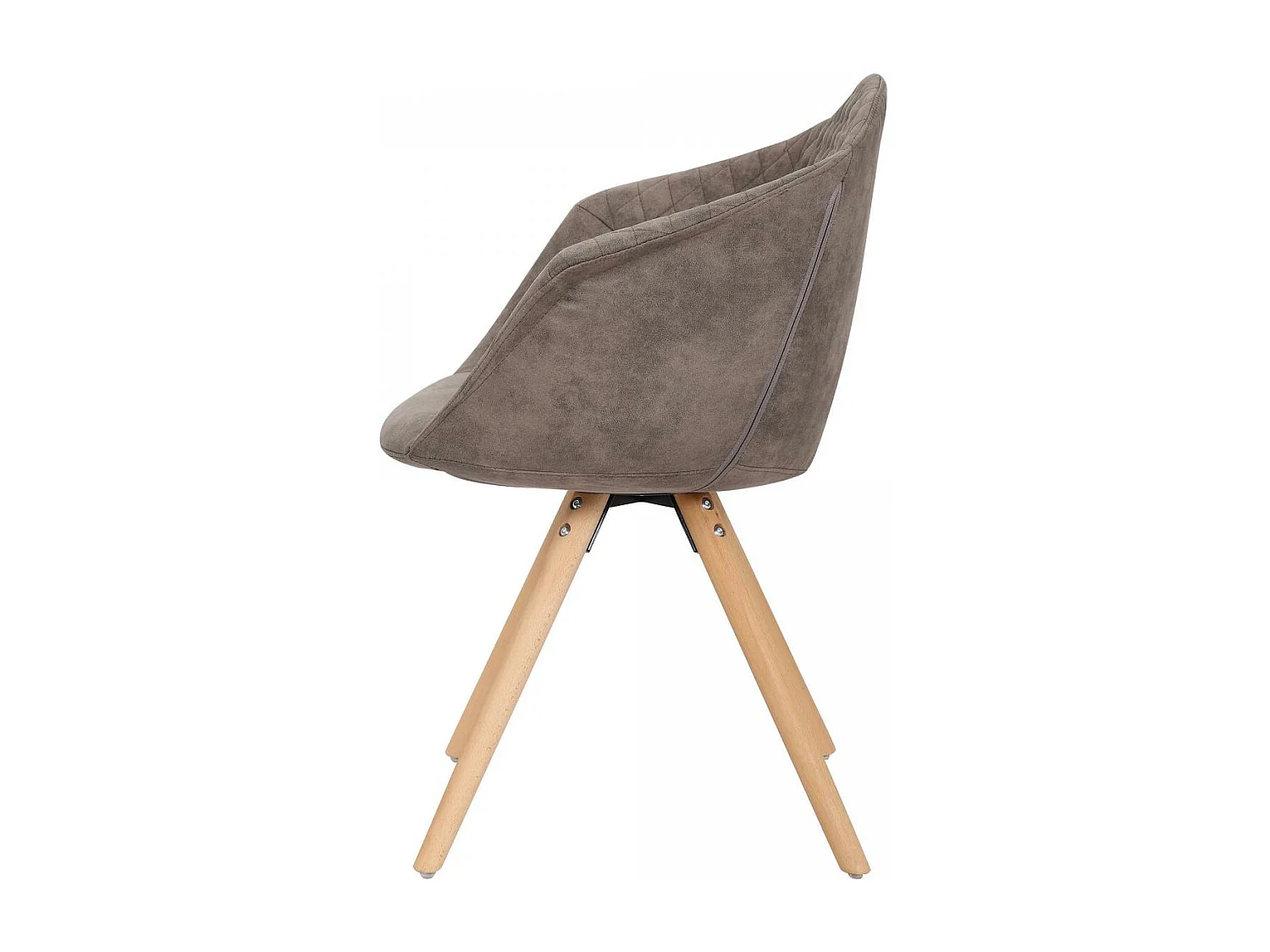 Fauteuil semi artisanal LOT DE 2 APA 55x59x82 gris et brun