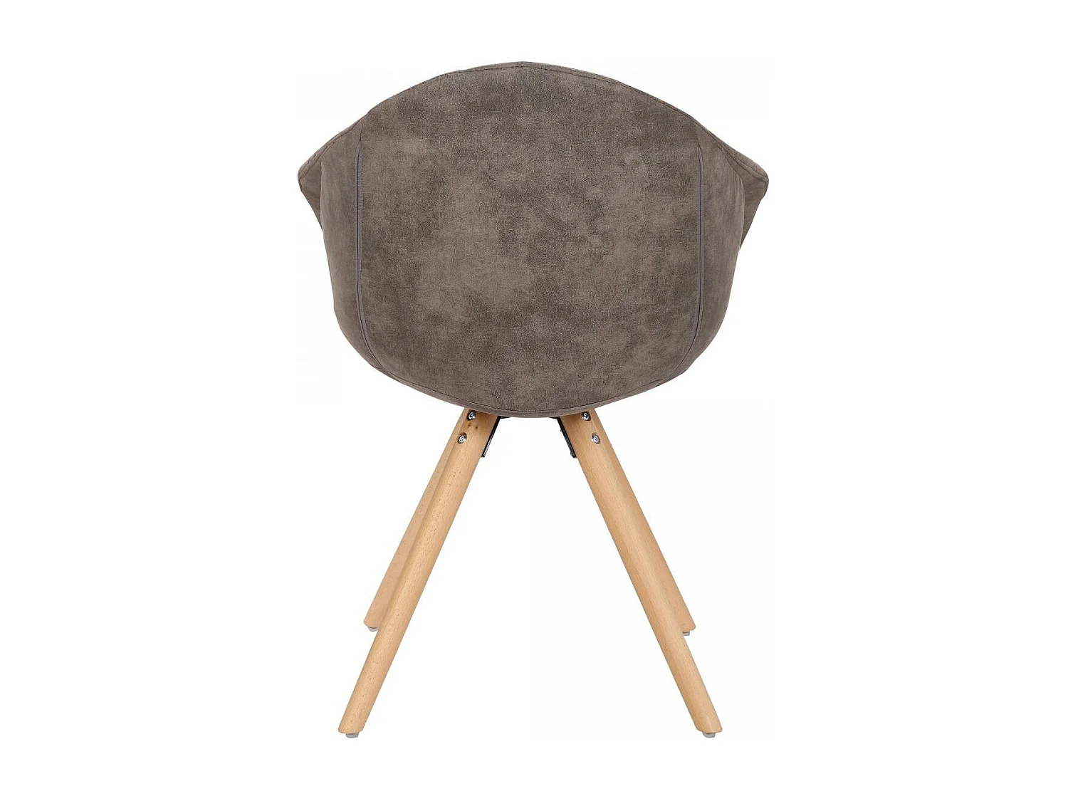 Fauteuil semi artisanal LOT DE 2 APA 55x59x82 gris et brun