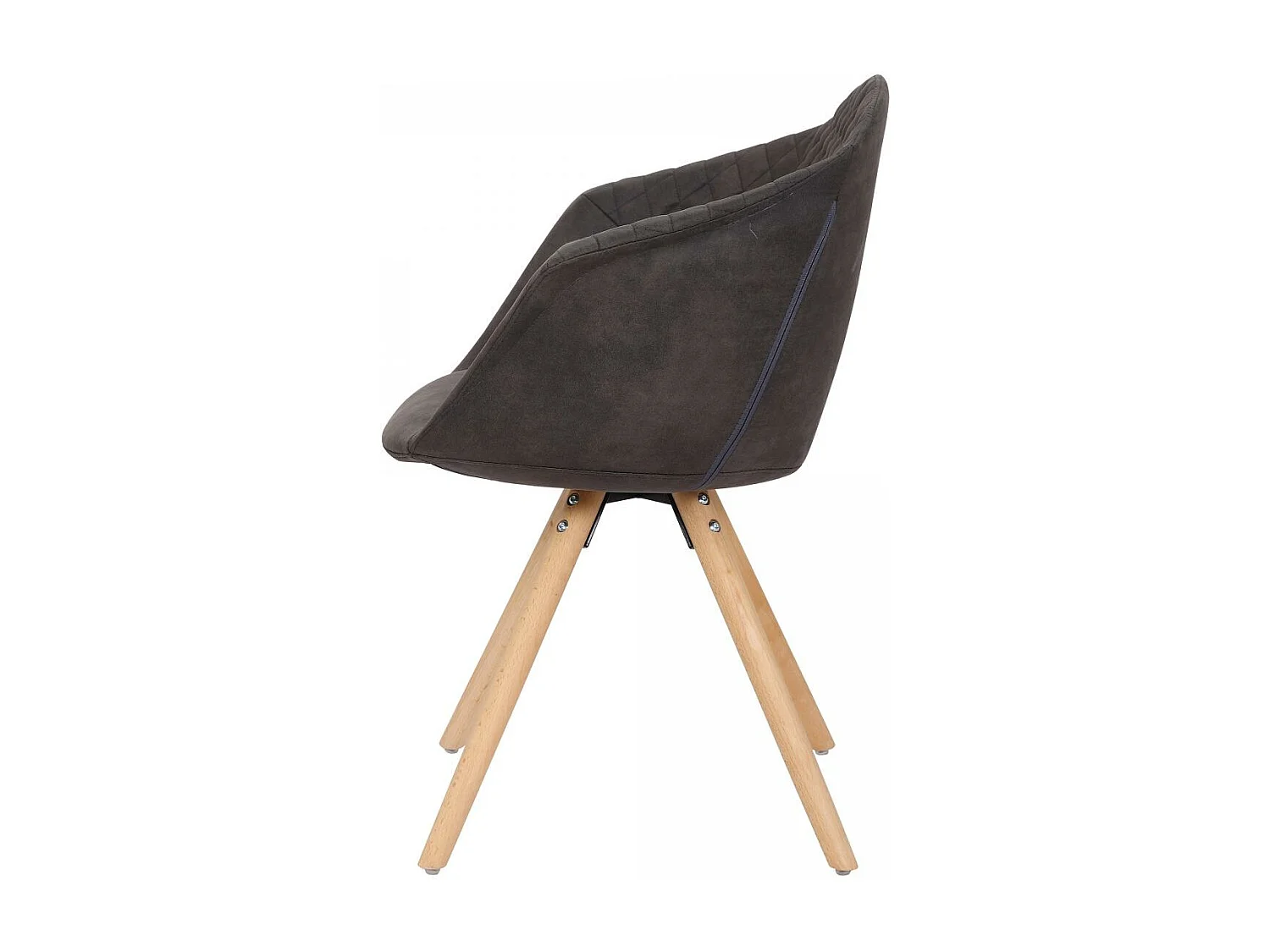 Fauteuil semi artisanal LOT DE 2 APA 55x59x82 noir et marron