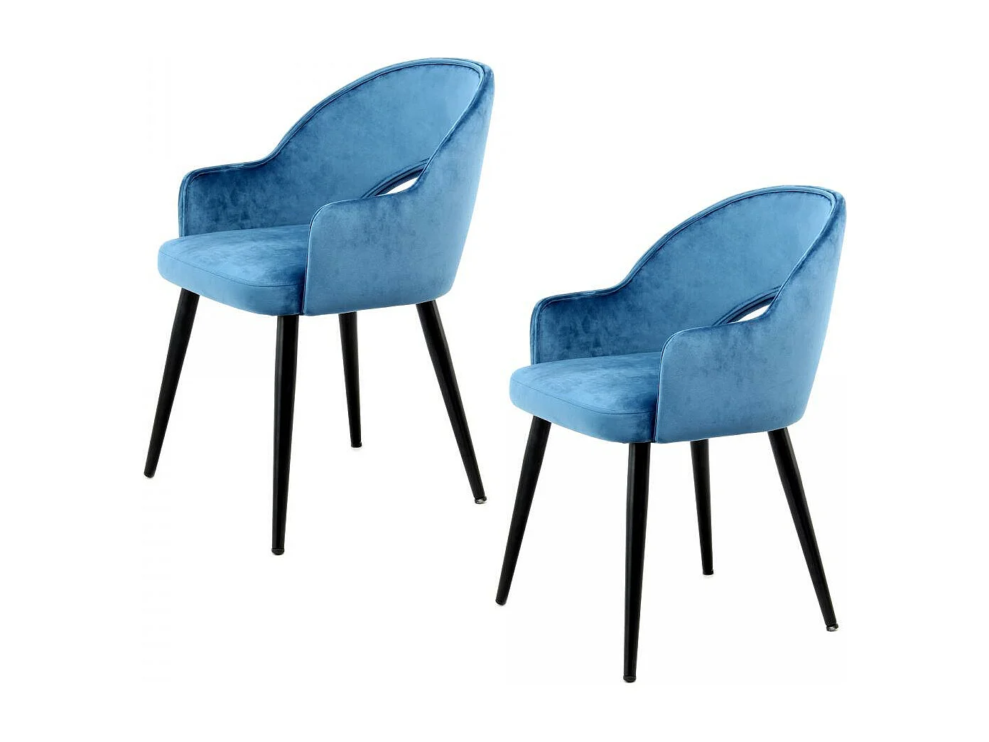 Fauteuil semi artisanal LOT DE 2 APE 58x55x77 bleu