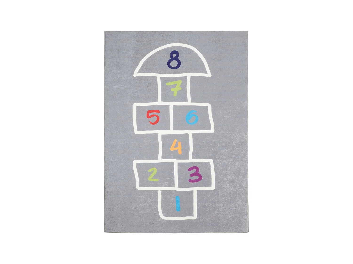 Tapis enfant 160x230 Lavable 30° IMPNUM 22 gris et blanc