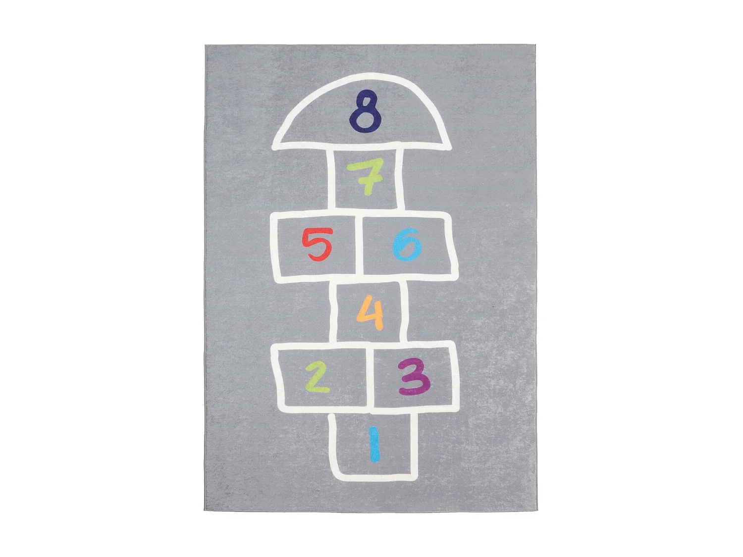 Tapis enfant 160x230 Lavable 30° IMPNUM 22 gris et blanc