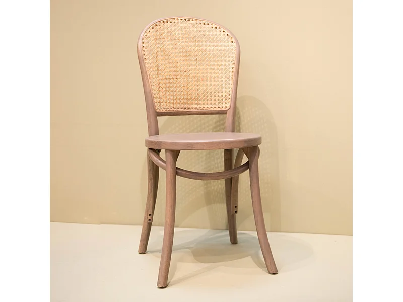 Chaise Cannée marron (lot de 2)