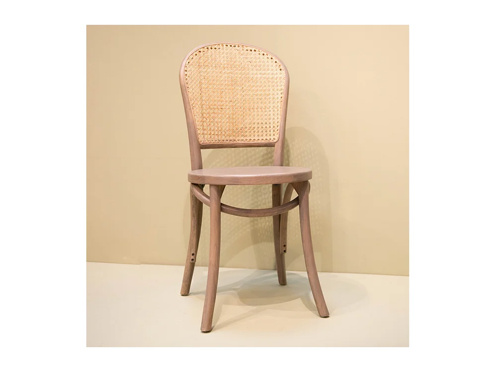 Chaise Cannée marron (lot de 2)