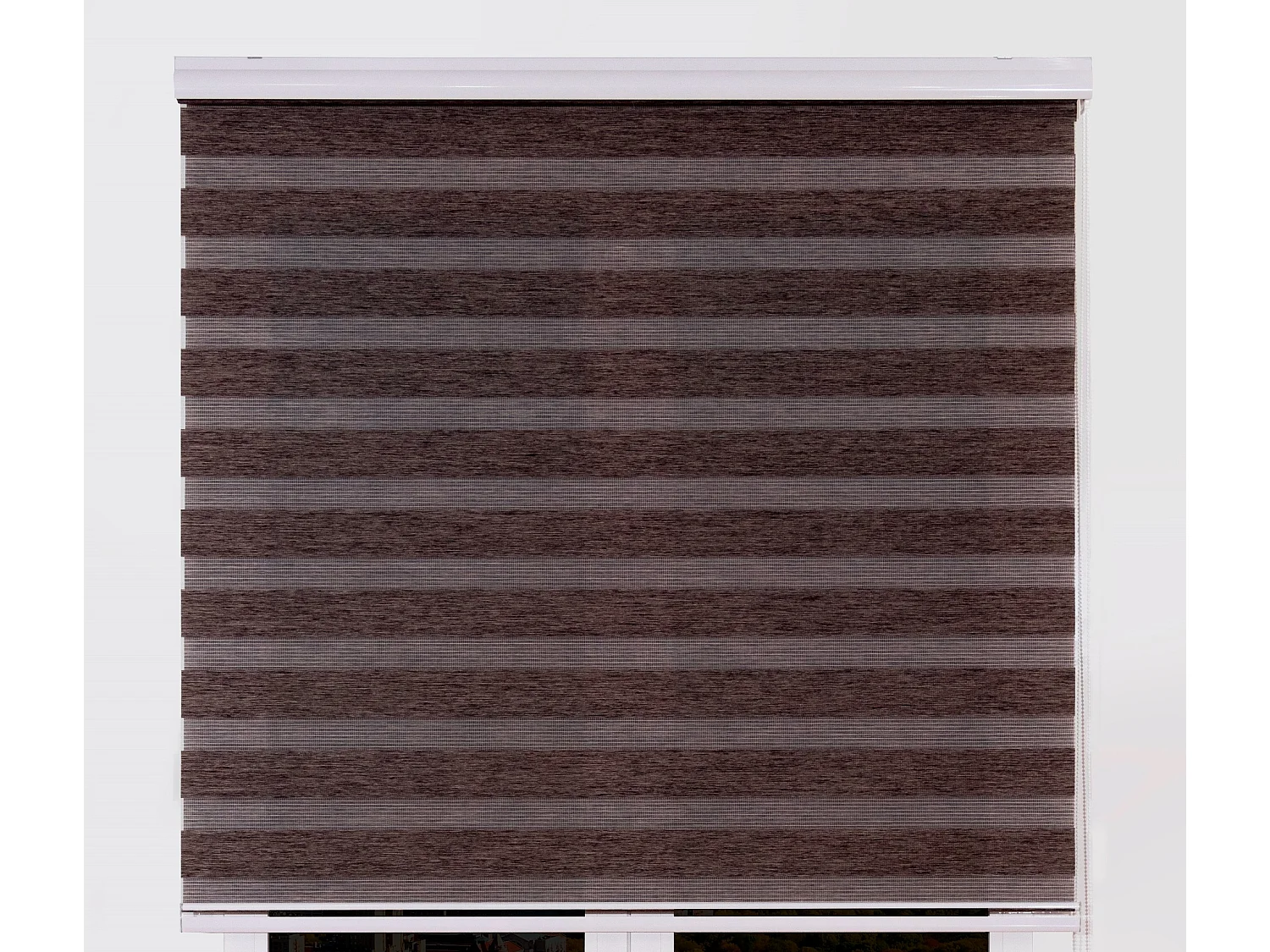 ESTORALIS | Estor Enrollable NOCHE y DIA | 100 x 255 cm (Ancho por Alto) Tamaño de Tela 97 x 250 cm | Modelo VARYS Color Marron