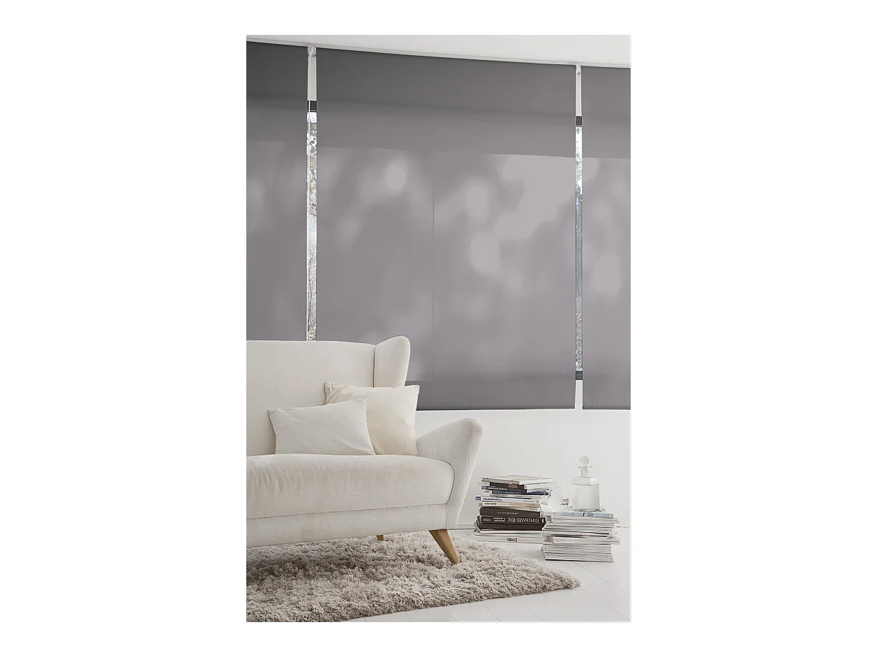 ESTORALIS | Estores Enrollables Lisos Translucidos | 160 x 235 cm (Ancho por Alto) Tamaño de Tela 157 x 230 cm | Modelo GOVE Color Gris