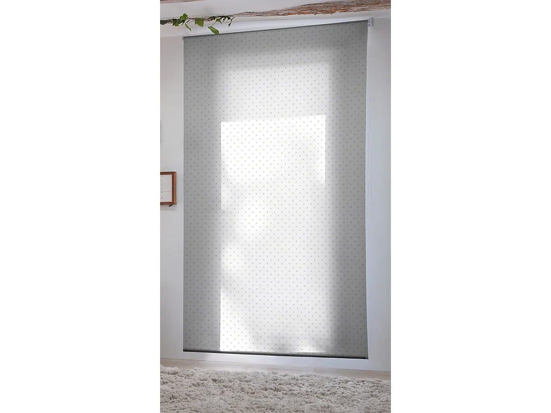 ESTORALIS | Estores Personalizados TEXTURAS | 150 x 255 cm (Ancho por Alto) Tamaño de Tela 147 x 250 cm | Modelo MOTAS-1 Color Beige