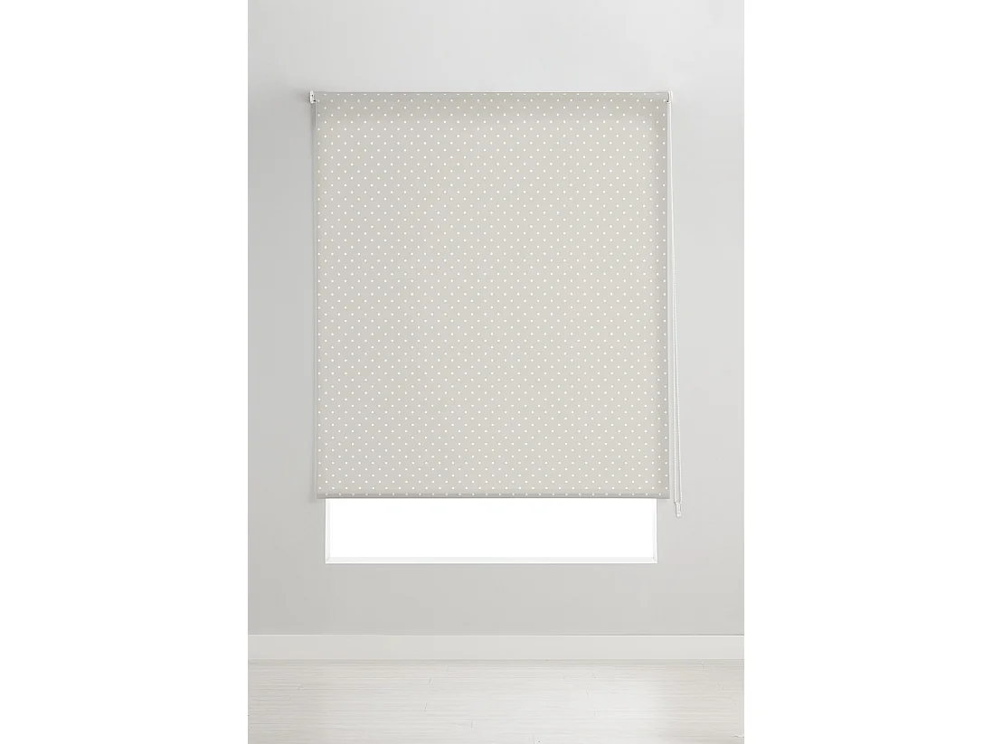 ESTORALIS | Estores Personalizados TEXTURAS | 130 x 255 cm (Ancho por Alto) Tamaño de Tela 127 x 250 cm | Modelo MOTAS-2 Color Beige