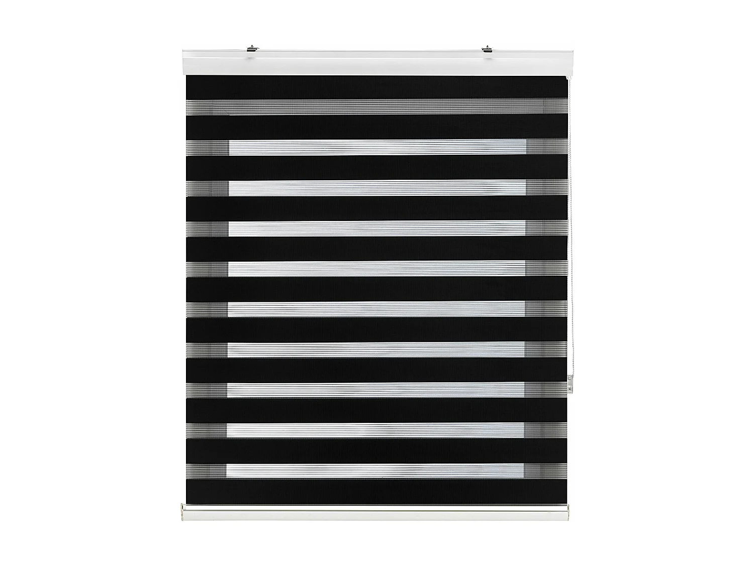 ESTORALIS | Estor Enrollable NOCHE y DIA | 145 x 180 cm (Ancho por Alto) Tamaño de Tela 142 x 175 cm | Modelo SANSA Color Negro