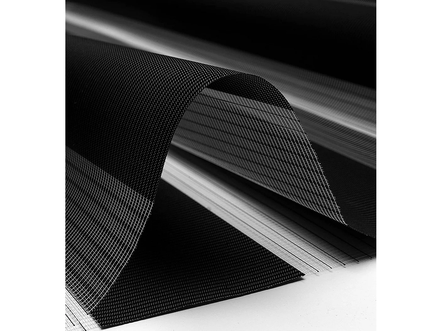 ESTORALIS | Estor Enrollable NOCHE y DIA | 145 x 180 cm (Ancho por Alto) Tamaño de Tela 142 x 175 cm | Modelo SANSA Color Negro