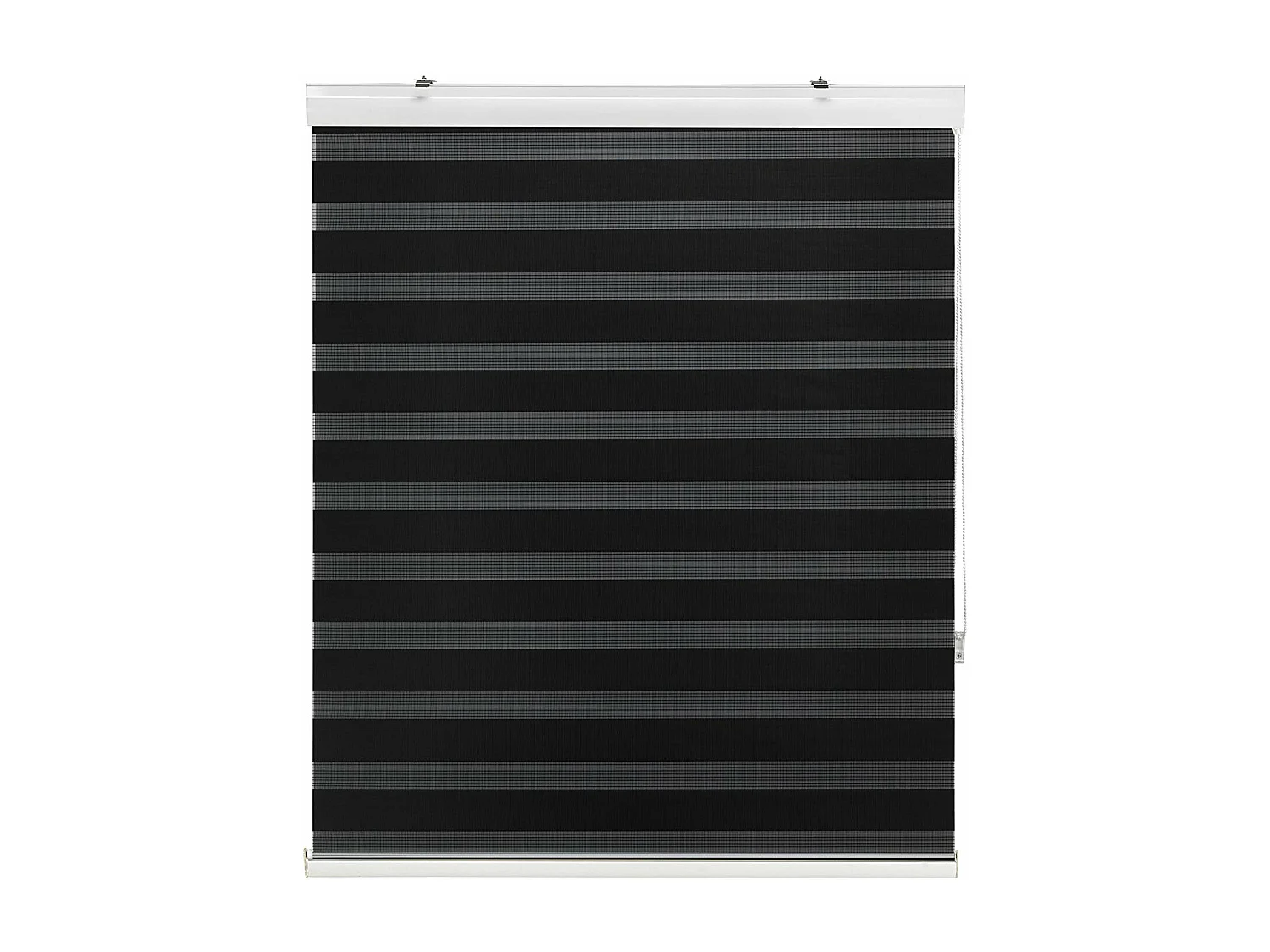 ESTORALIS | Estor Enrollable NOCHE y DIA | 145 x 180 cm (Ancho por Alto) Tamaño de Tela 142 x 175 cm | Modelo SANSA Color Negro