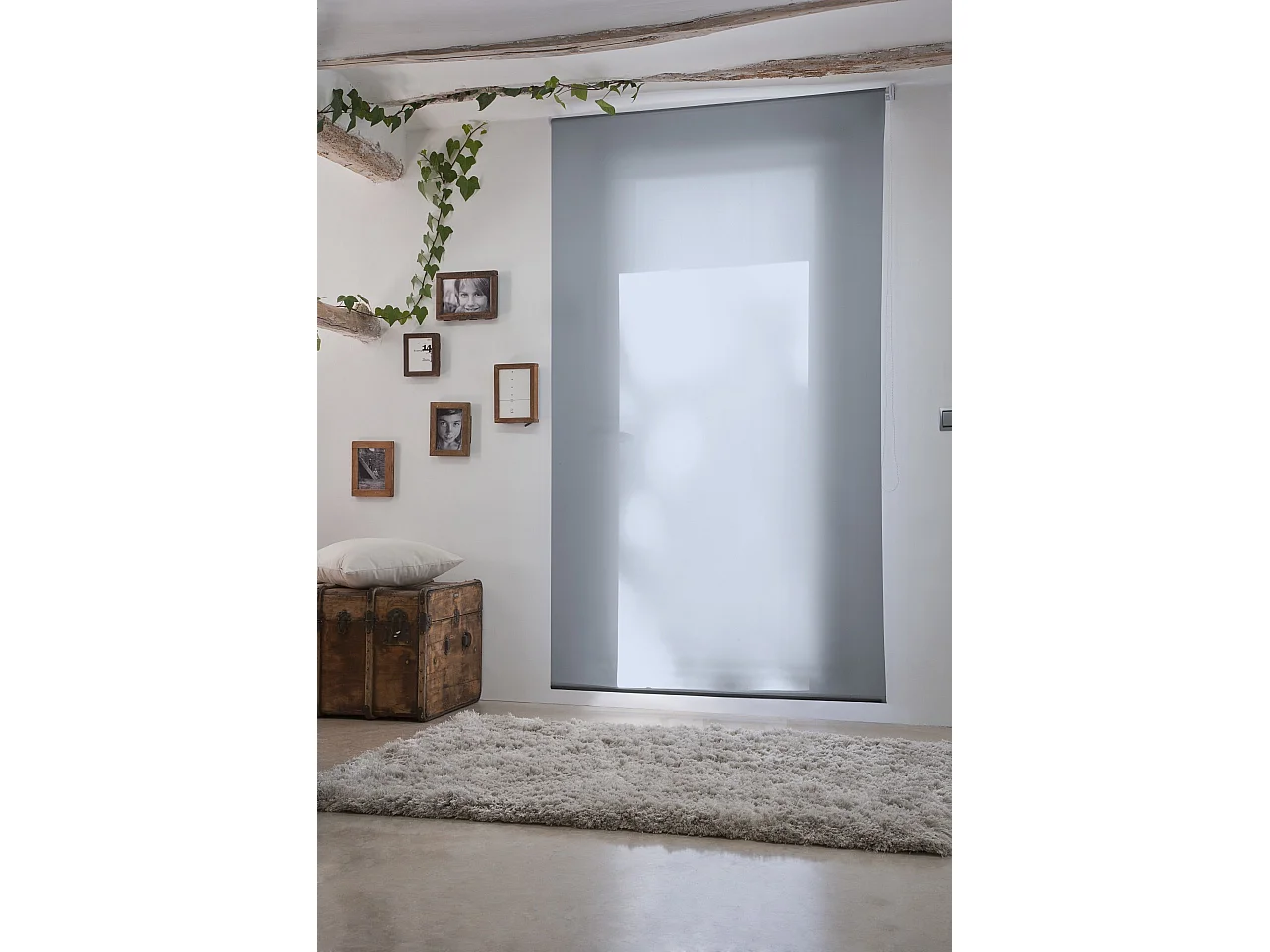 ESTORALIS | Estores Enrollables Lisos Translucidos | 110 x 235 cm (Ancho por Alto) Tamaño de Tela 107 x 230 cm | Modelo GOVE Color Azul