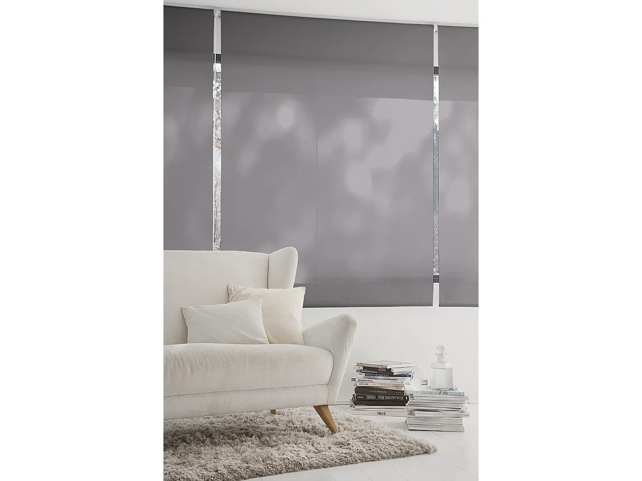ESTORALIS | Estores Enrollables Lisos Translucidos | 120 x 180 cm (Ancho por Alto) Tamaño de Tela 117 x 175 cm | Modelo GOVE Color Gris
