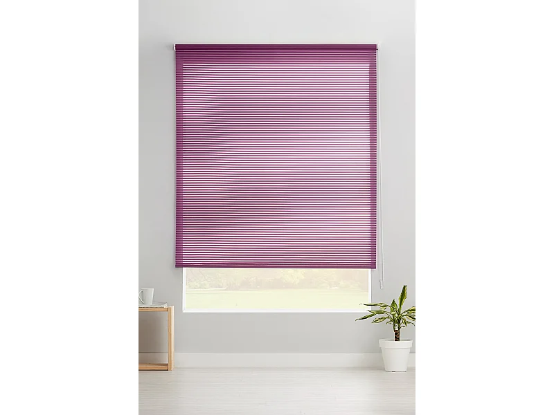 ESTORALIS | Estores Enrollables Translucidos  | 130 x 195 cm (Ancho por Alto) Tamaño de Tela 127 x 190 cm | Modelo ROBERT Color Violeta