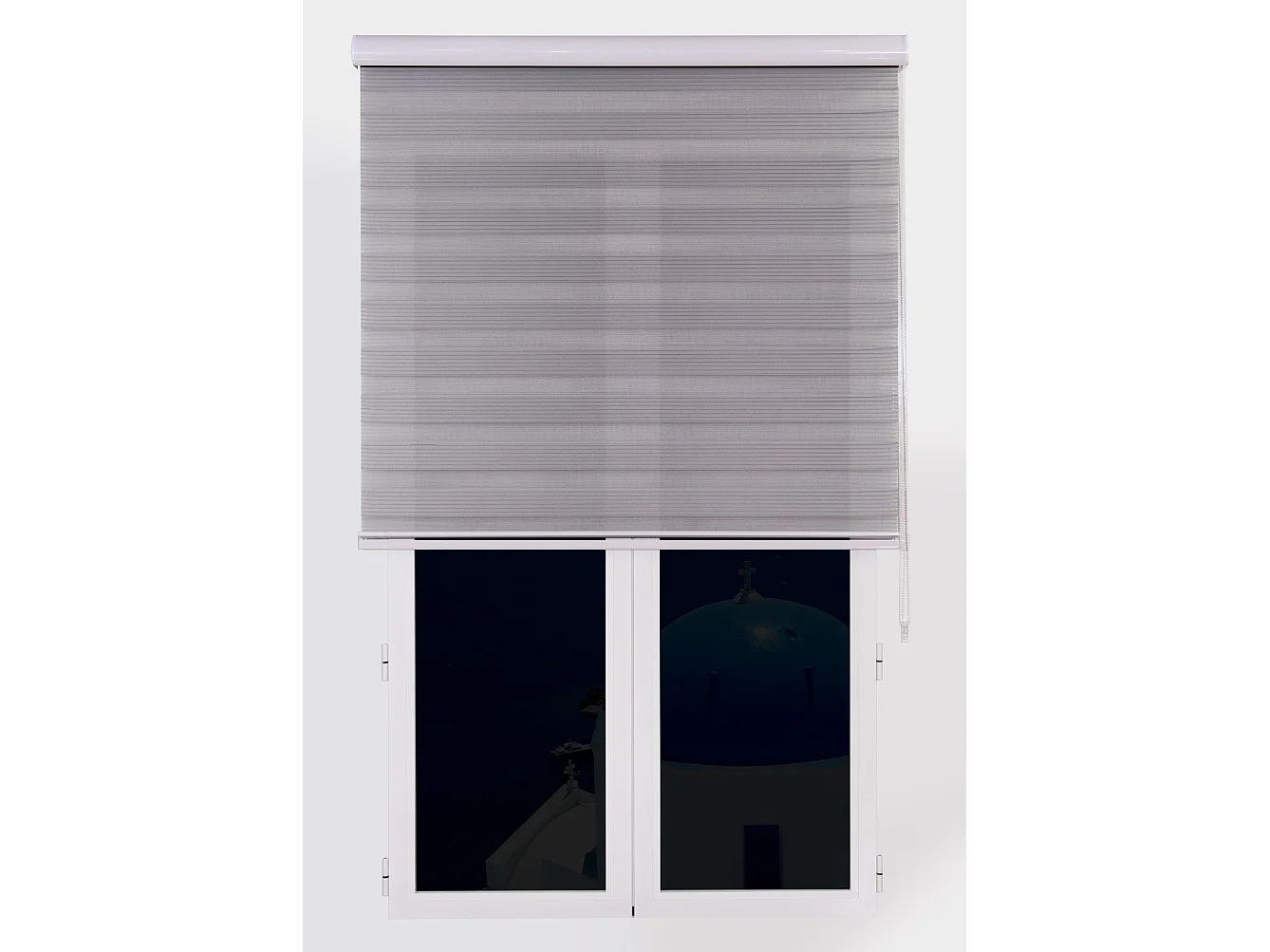 ESTORALIS | Estor Enrollable NOCHE y DIA | 140 x 255 cm (Ancho por Alto) Tamaño de Tela 137 x 250 cm | Modelo SAMWELL Color Gris