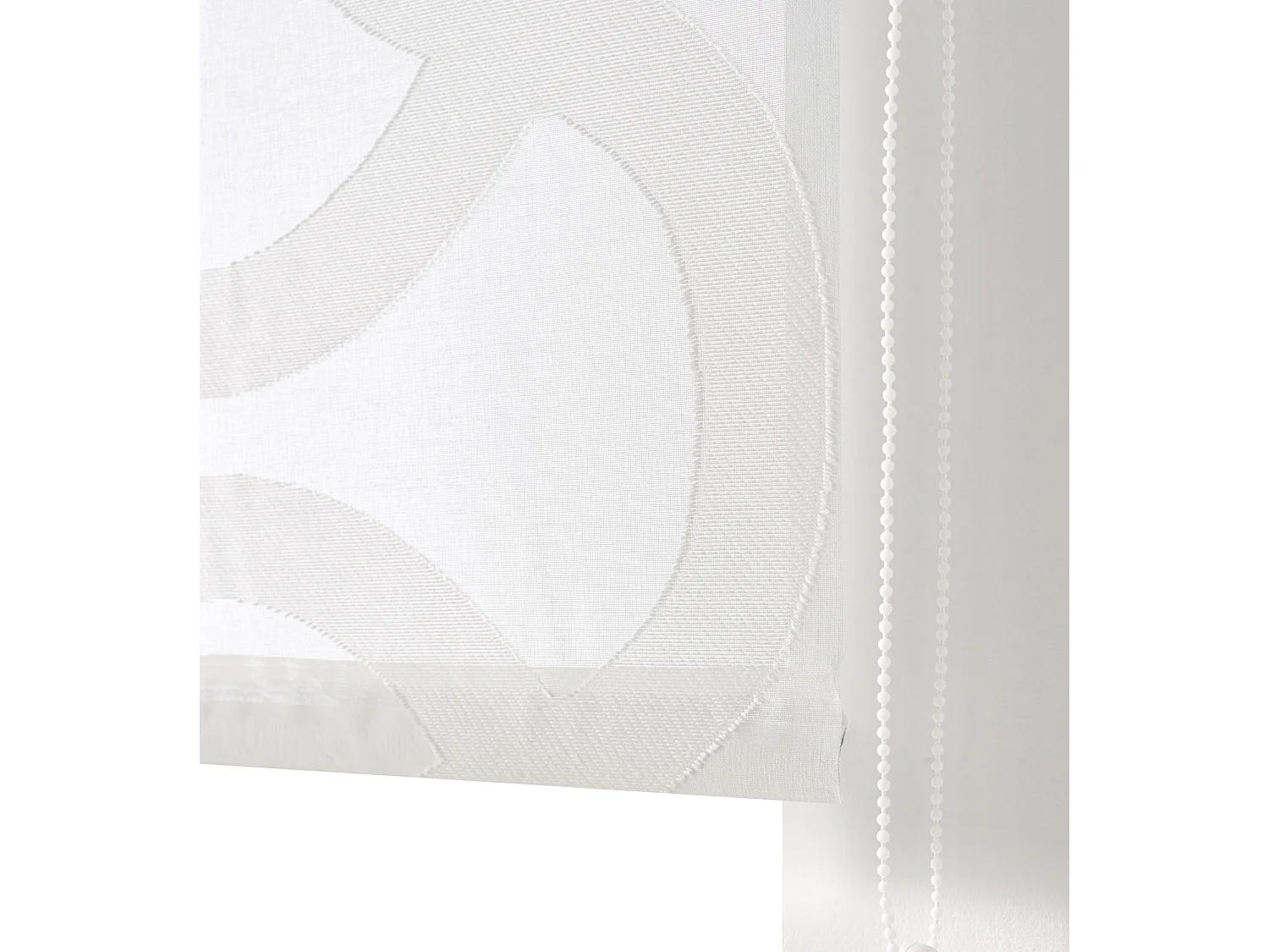 ESTORALIS | Estor Enrollable Translúcido de Visillo | 110 x 255 cm (Ancho por Alto) Tamaño de Tela 107 x 250 cm | Modelo BRONN Color Blanco