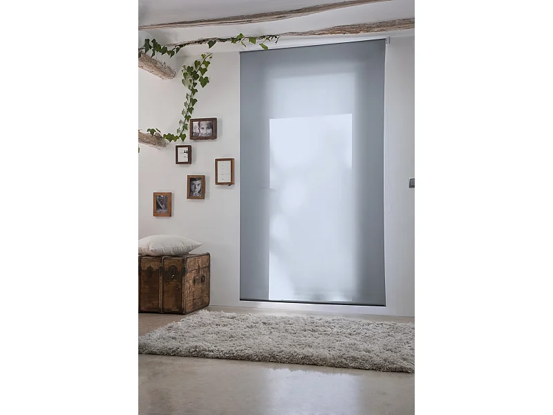 ESTORALIS | Estores Enrollables Translúcidos Easyfix  | 55 x 180 cm (Ancho por Alto) Tamaño de Tela 52 x 175 cm | Modelo ARAL Color Azul