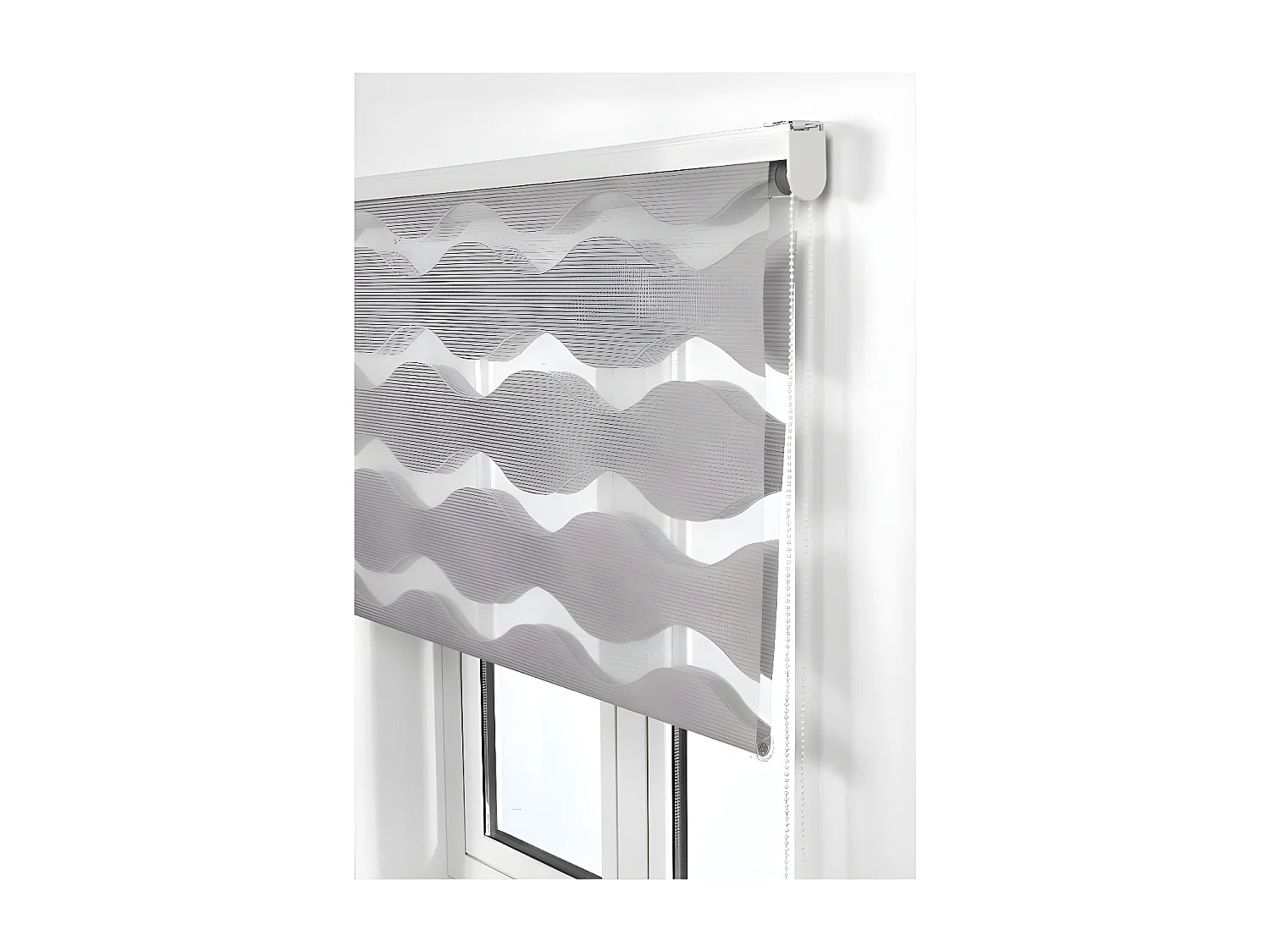 ESTORALIS | Estor Enrollable NOCHE y DIA | 145 x 180 cm (Ancho por Alto) Tamaño de Tela 142 x 175 cm | Modelo JEOR Color Gris