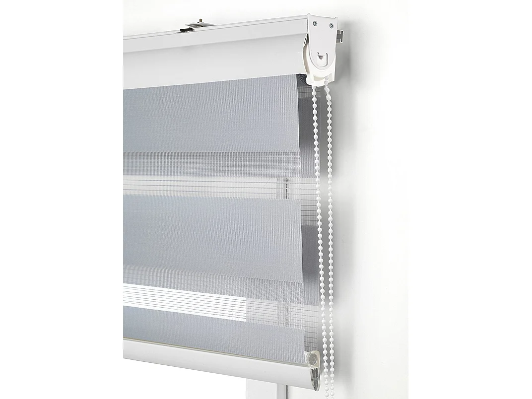 ESTORALIS | Estor Enrollable NOCHE y DIA | 145 x 255 cm (Ancho por Alto) Tamaño de Tela 142 x 250 cm | Modelo SANSA Color Gris