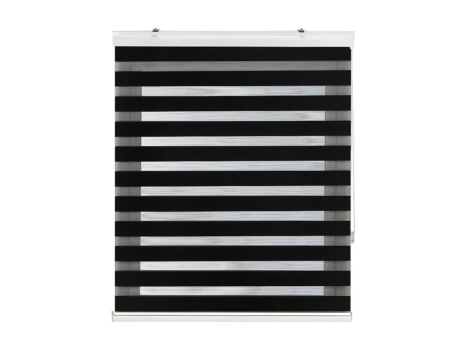 ESTORALIS | Estor Enrollable NOCHE y DIA | 170 x 255 cm (Ancho por Alto) Tamaño de Tela 167 x 250 cm | Modelo SANSA Color Negro