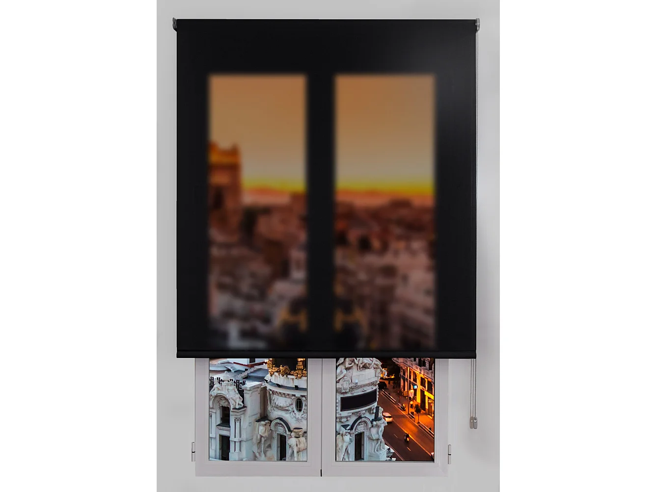 ESTORALIS | Estores Enrollables Tecnicos  | 130 x 235 cm (Ancho por Alto) Tamaño de Tela 127 x 230 cm | Modelo STANNIS Color Negro