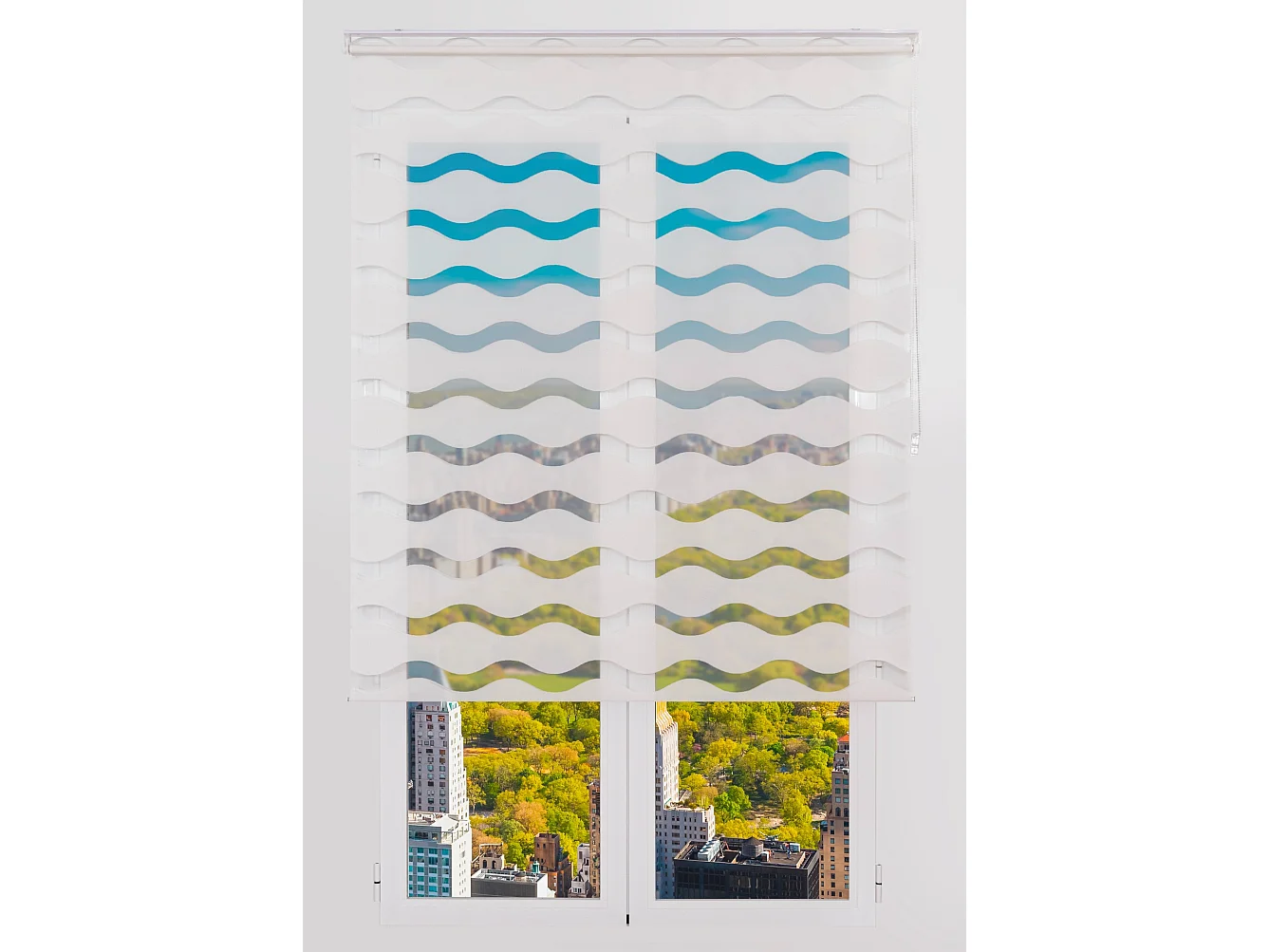 ESTORALIS | Estor Enrollable NOCHE y DIA | 145 x 180 cm (Ancho por Alto) Tamaño de Tela 142 x 175 cm | Modelo JEOR Color Blanco