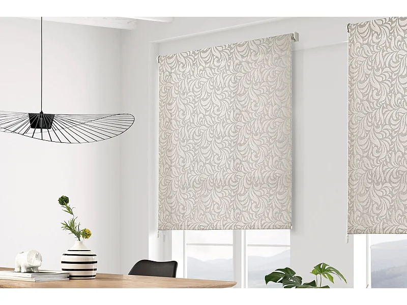 ESTORALIS | Estor Enrollable Translúcido | 150 x 255 cm (Ancho por Alto) Tamaño de Tela 147 x 250 cm | Modelo MYRCELLA Color Gris