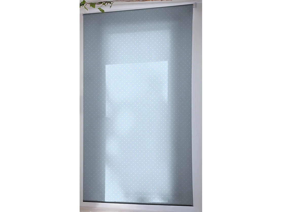 ESTORALIS | Estores Personalizados TEXTURAS | 110 x 180 cm (Ancho por Alto) Tamaño de Tela 107 x 175 cm | Modelo MOTAS-2 Color Azul