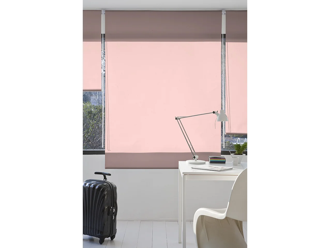 ESTORALIS | Estores Enrollables Lisos Translucidos | 110 x 235 cm (Ancho por Alto) Tamaño de Tela 107 x 230 cm | Modelo GOVE Color Rosa