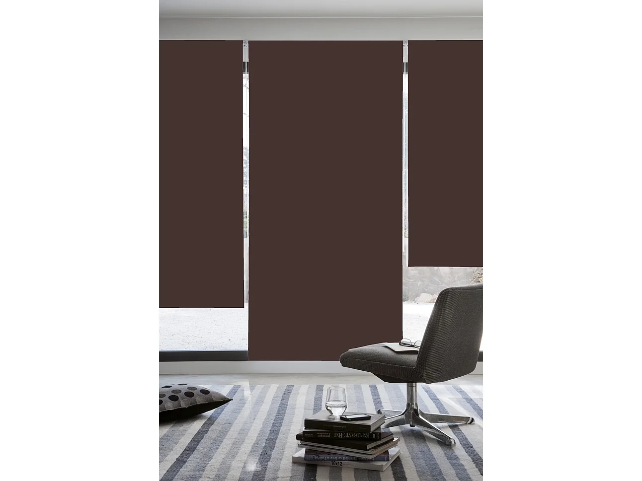 ESTORALIS | Estores Enrollables Opaco | 130 x 235 cm (Ancho por Alto) Tamaño de Tela 127 x 230 cm | Modelo DRACARYS Color Marron