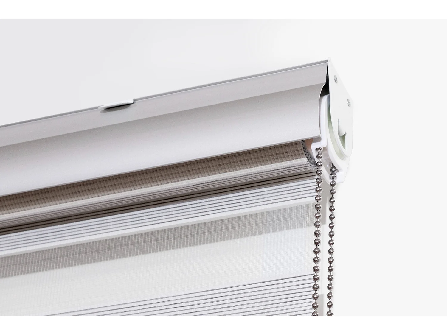 ESTORALIS | Estor Enrollable NOCHE y DIA | 100 x 255 cm (Ancho por Alto) Tamaño de Tela 97 x 250 cm | Modelo MARGAERY Color Blanco